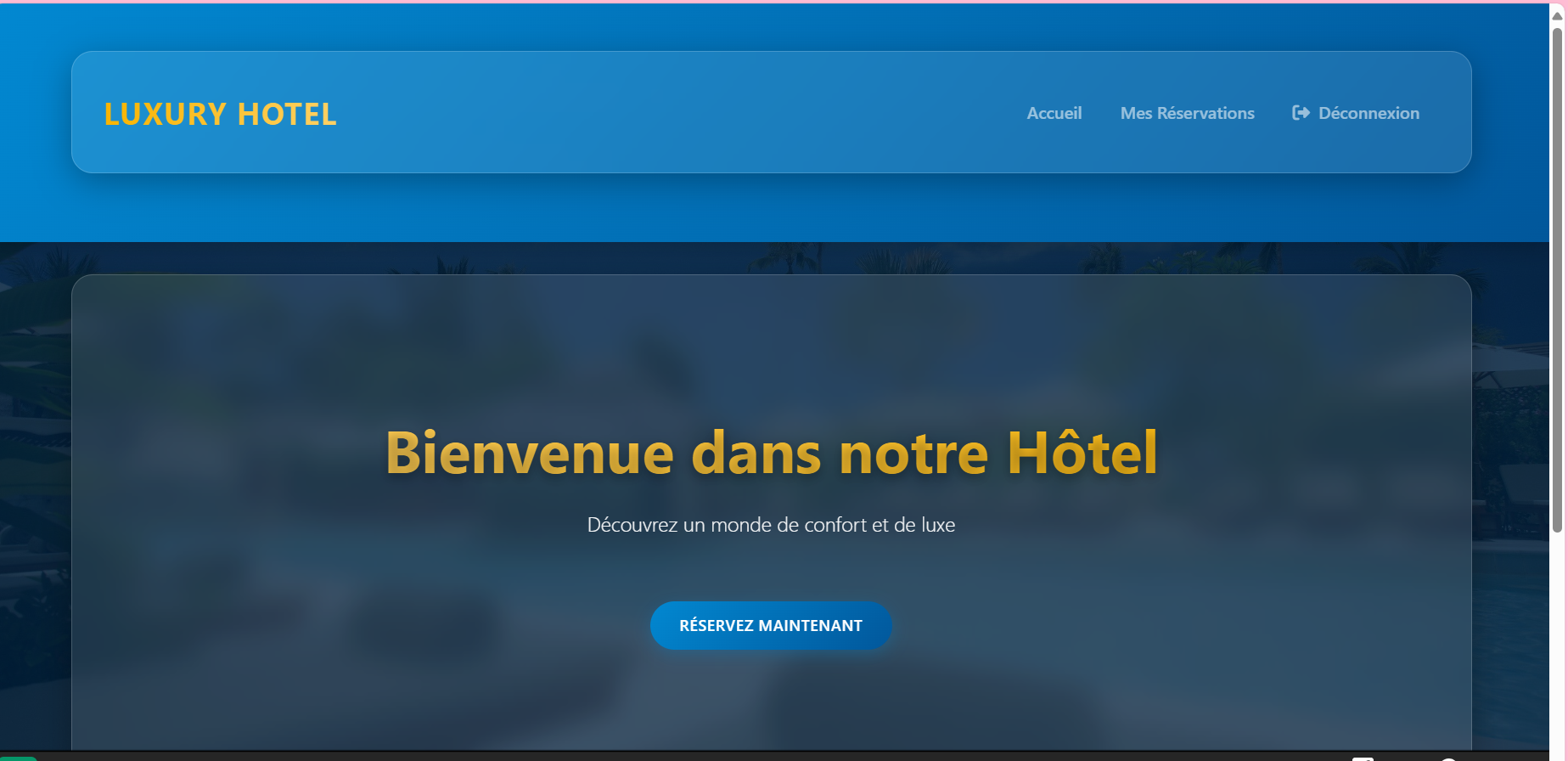 Système de réservation hôtelière